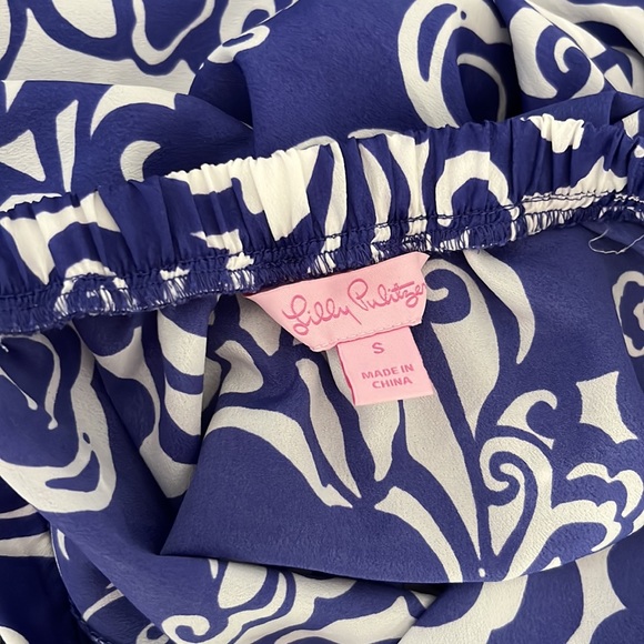 Lilly Pulitzer Strapless Romper w/ Belt — Blue & White Seashell Pattern 🐚 - Picture 5 of 5